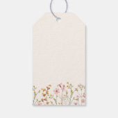 Wildblumen-Boho-Baby-Party Geschenkanhänger (Rückseite)