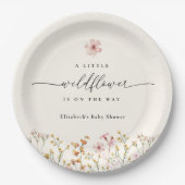 Wildblumen-Boho-Baby-Party Pappteller (Vorderseite)