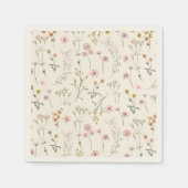 Wildblumen-Boho-Baby-Party Serviette (Vorderseite)