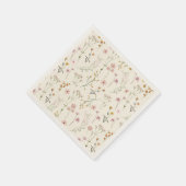 Wildblumen-Boho-Baby-Party Serviette (Ecke)