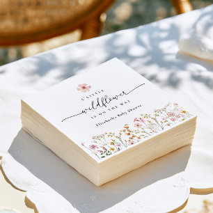 Wildblumen-Boho-Baby-Party Serviette