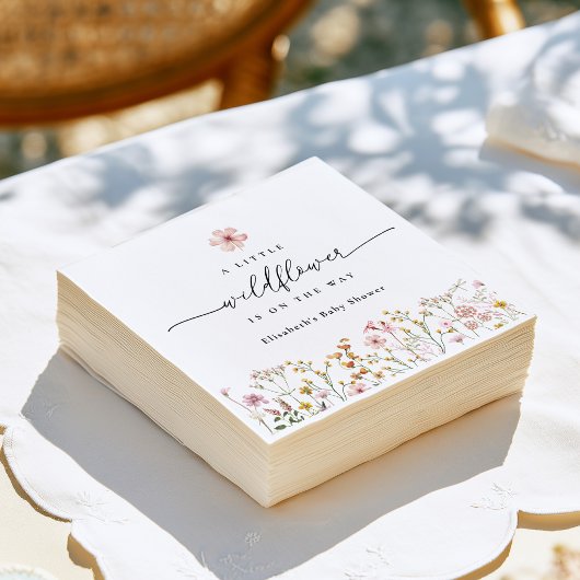 Wildblumen-Boho-Baby-Party Serviette