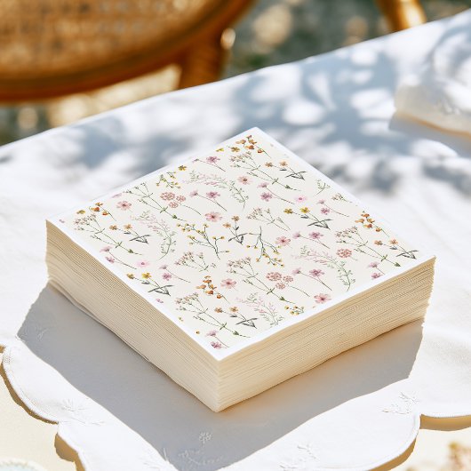 Wildblumen-Boho-Baby-Party Serviette