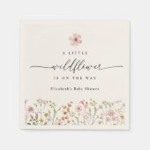 Wildblumen-Boho-Baby-Party Serviette (Vorderseite)