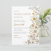 Wildblumen Boho Baby Shower Bundle Einladung (Stehend Vorderseite)