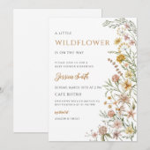 Wildblumen Boho Baby Shower Bundle Einladung (Vorne/Hinten)