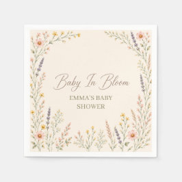 Wildblumen Boho Baby Shower Papier Servietten