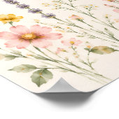 Wildblumen-Boho-Baby-Shower-Willkommensschild Poster (Ecke)