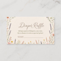 Wildblumen-Boho-Baby-Shower-Windeldiaper-Raffle