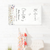 Wildblumen Boho Babydusche Banner (Insitu)