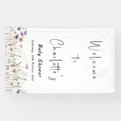 Wildblumen Boho Babydusche Banner (Horizontal)