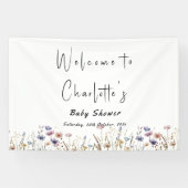 Wildblumen Boho Babydusche Banner (Horizontal)