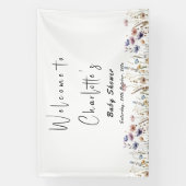 Wildblumen Boho Babydusche Banner (Vertikal)