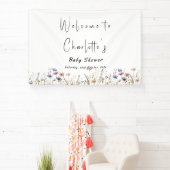 Wildblumen Boho Babydusche Banner (InSitu)