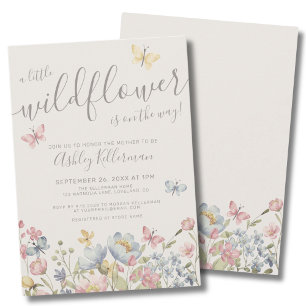 Wildblumen Boho Babyparty Einladung
