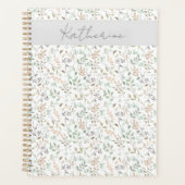 Wildblumen Boho Benutzerdefinierter Name Planer (Vorderseite)