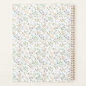 Wildblumen Boho Benutzerdefinierter Name Planer (Rückseite)
