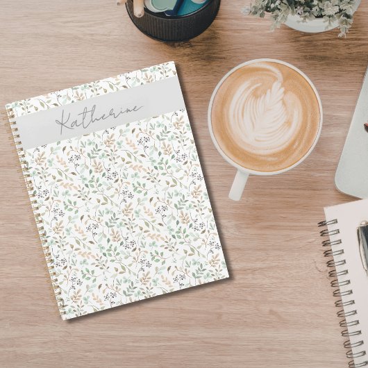 Wildblumen Boho Benutzerdefinierter Name Planer