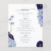 Wildblumen Boho Blaue Hochzeit (Vorderseite)