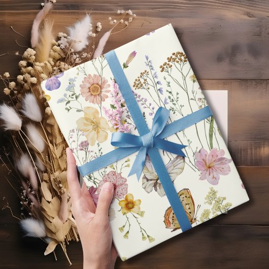 Wildblumen Boho Blumen Geschenkpapier