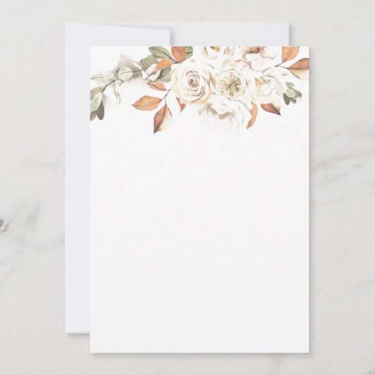 Wildblumen, Boho Blumendusche Einladung (Rückseite)