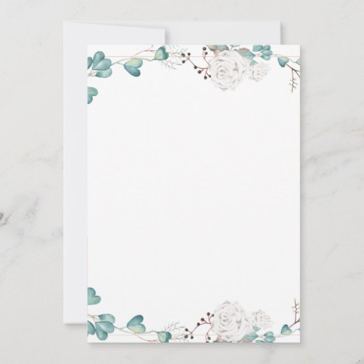 Wildblumen, Boho Blumendusche Einladung (Rückseite)