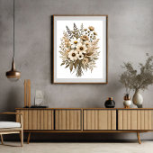 Wildblumen Boho Botanische Wasserfarben Kunst, Dic Poster