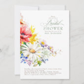 Wildblumen Boho Brautparty Einladung (Vorderseite)