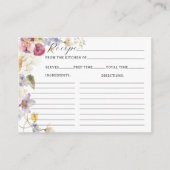 Wildblumen Boho Brautparty Rezept Begleitkarte (Vorderseite)