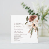 Wildblumen Boho Bridal Brunch Einladung (Stehend Vorderseite)