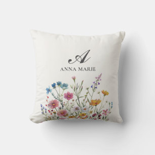 Wildblumen Boho Chic Baby Mädchen Kinderzimmer Kissen