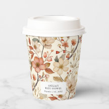 Wildblumen Boho Elfenbein Terrakotta Blumenmuster