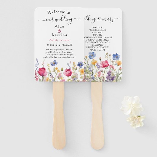 Wildblumen Boho Fächer (Vorne und Hinten)