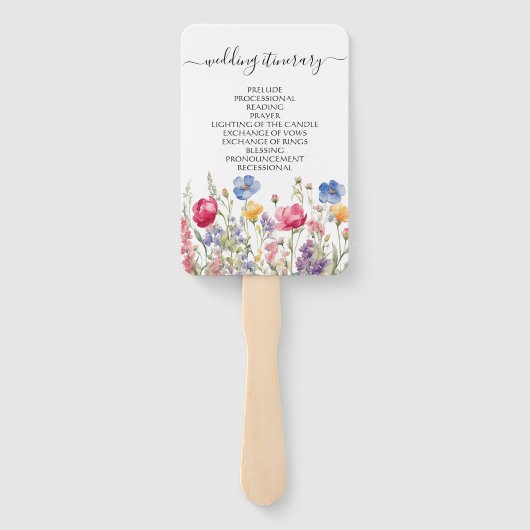 Wildblumen Boho Fächer (Rückseite)