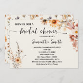 Wildblumen Boho Fall Brautparty Einladung (Vorne/Hinten)