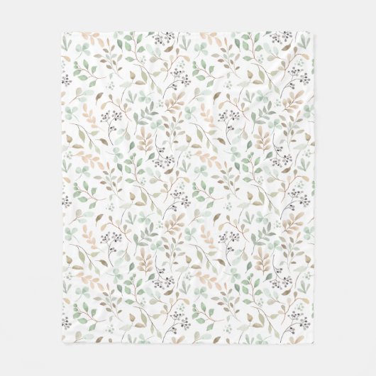 Wildblumen Boho  Fleecedecke (Vorderseite)