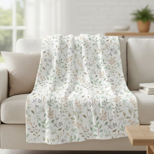 Wildblumen Boho Fleecedecke