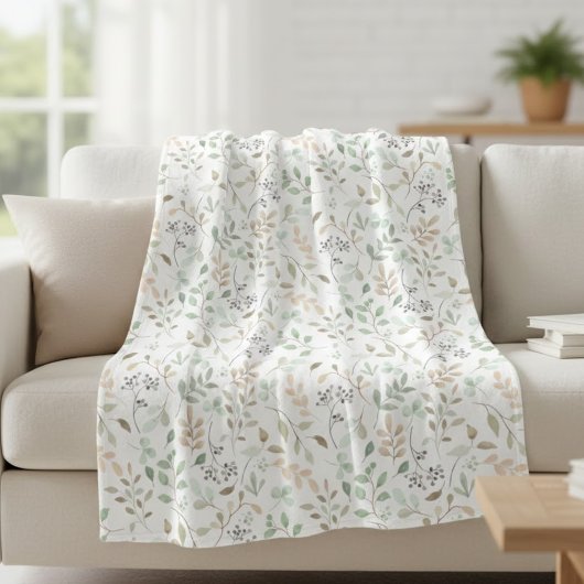 Wildblumen Boho Fleecedecke