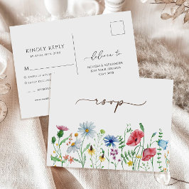 Wildblumen Boho Garden Floral UAWG Wedding Postkarte