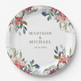 Wildblumen Boho Garden Wedding Pappteller