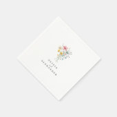 Wildblumen-Boho-Garten-Blumen Serviette (Ecke)