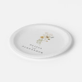Wildblumen Boho-Garten floral Pappteller (Schrägansicht)