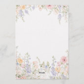 Wildblumen Boho Garten Hochzeitseinladung Einladung (Rückseite)