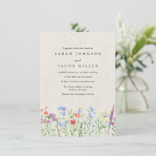 Wildblumen Boho Garten Hochzeitseinladung Einladung