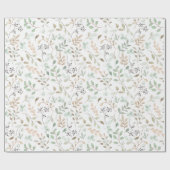 Wildblumen Boho Geschenkpapier (Flach)