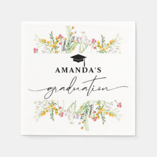 Wildblumen Boho Graduation Party Papierservietten
