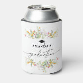 Wildblumen Boho Graduation Party Papierservietten Dosenkühler (Kanne Rückseite)