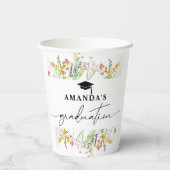 Wildblumen Boho Graduierungspartei Pappbecher (Rückseite)