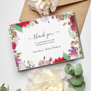 Wildblumen Boho Hochzeit Dankeskarten Dankeskarte
