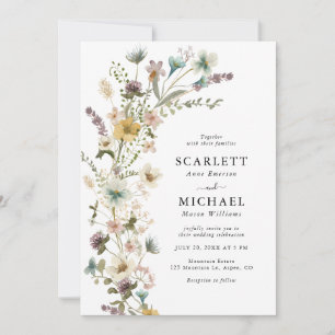 Wildblumen Boho-Hochzeit Einladung